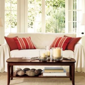 NWT! Pottery Barn Loose Sofa Cover in Cream/Bone Twill 112x170”